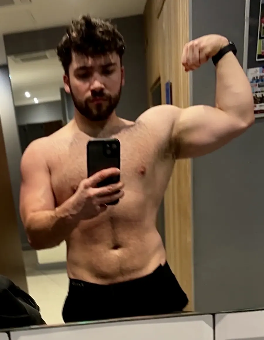 Oliver Shaw now — lean and muscular after seven years of training